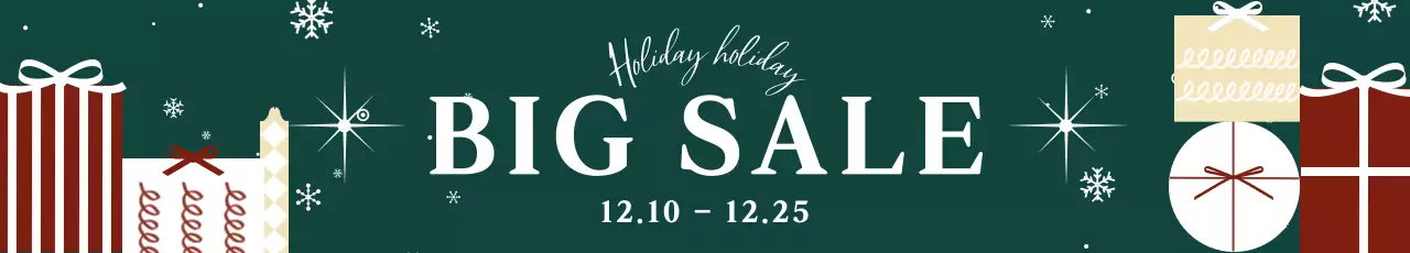 green festive holiday sale promotion