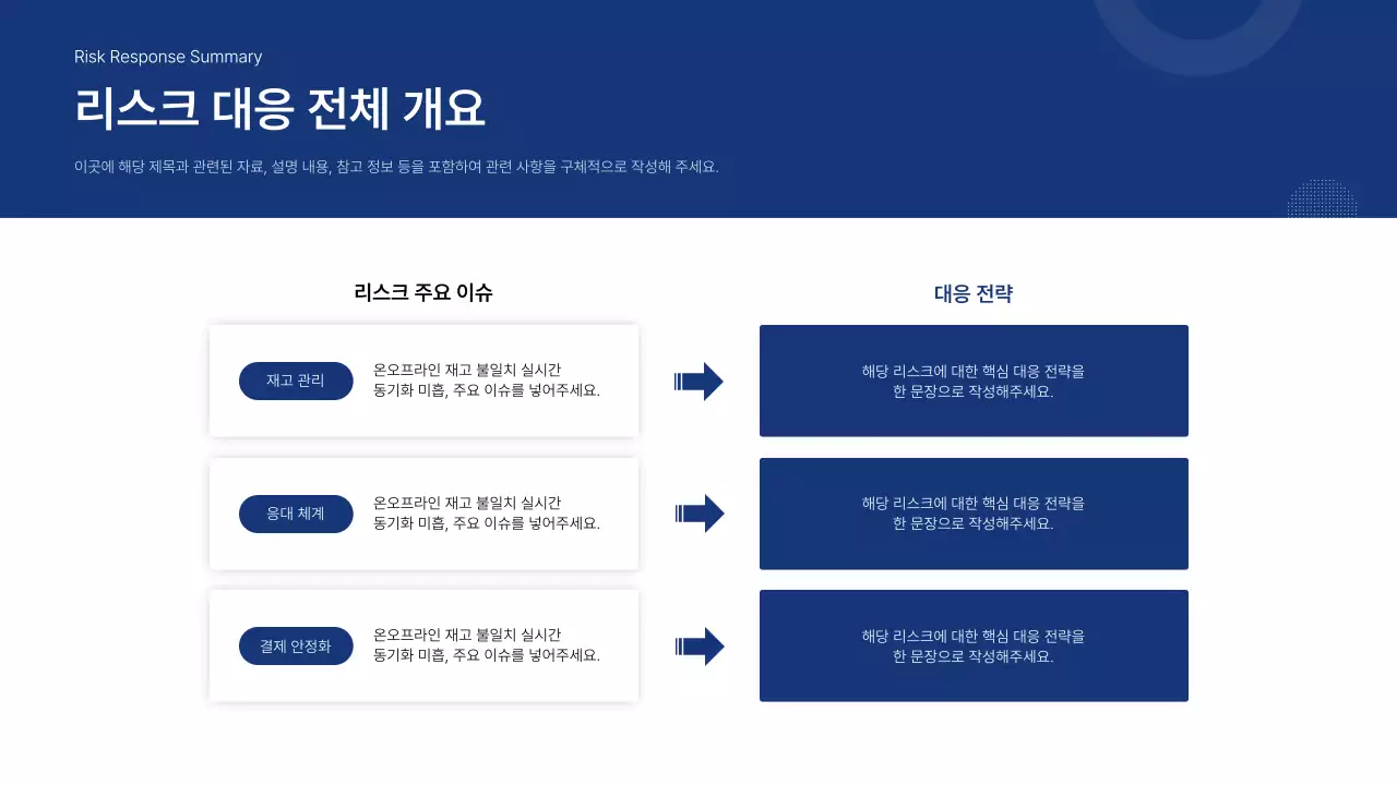 파랑 모던 비즈니스 보고서