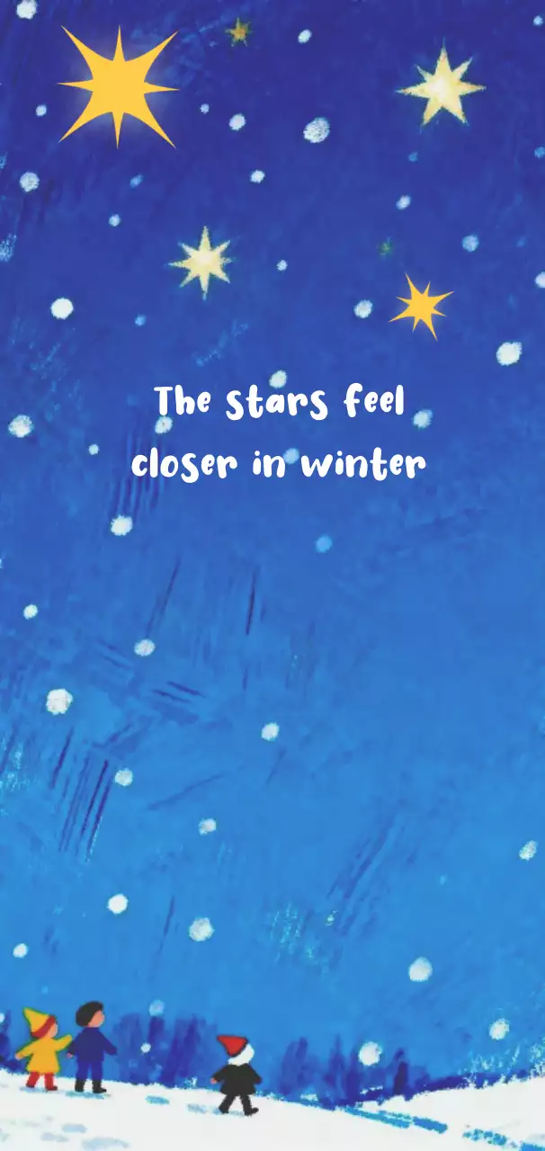 파랑 동양 겨울 엽서