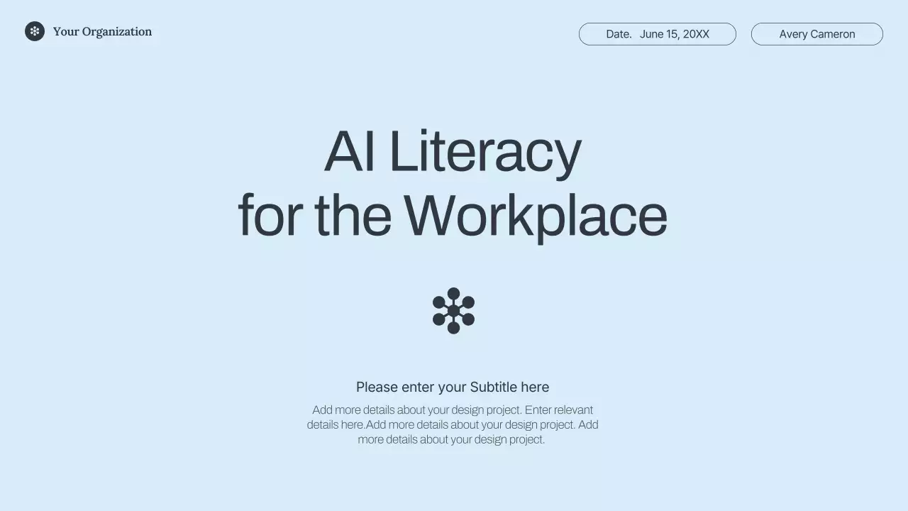 블루 미니멀리스트 AI 강의 발표