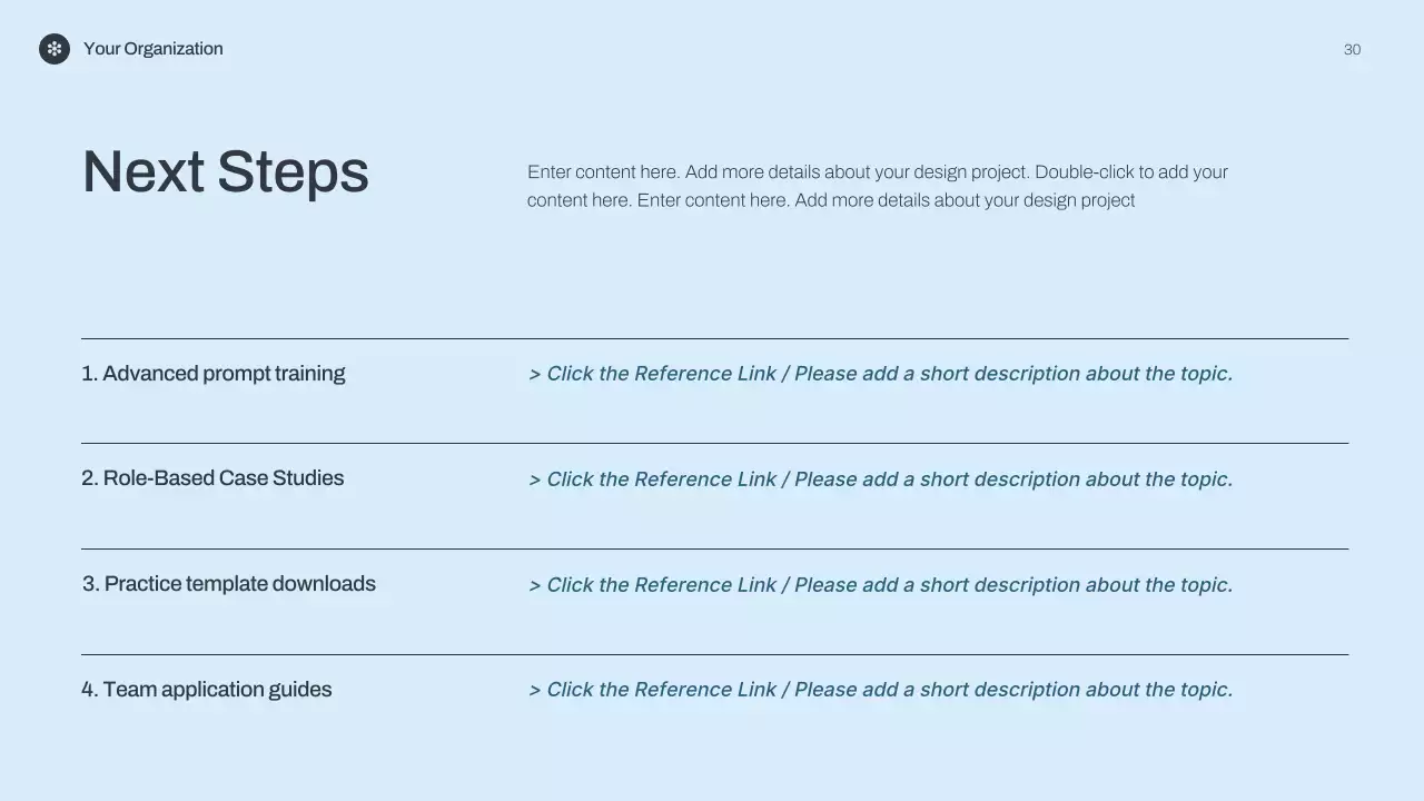 블루 미니멀리스트 AI 강의 발표