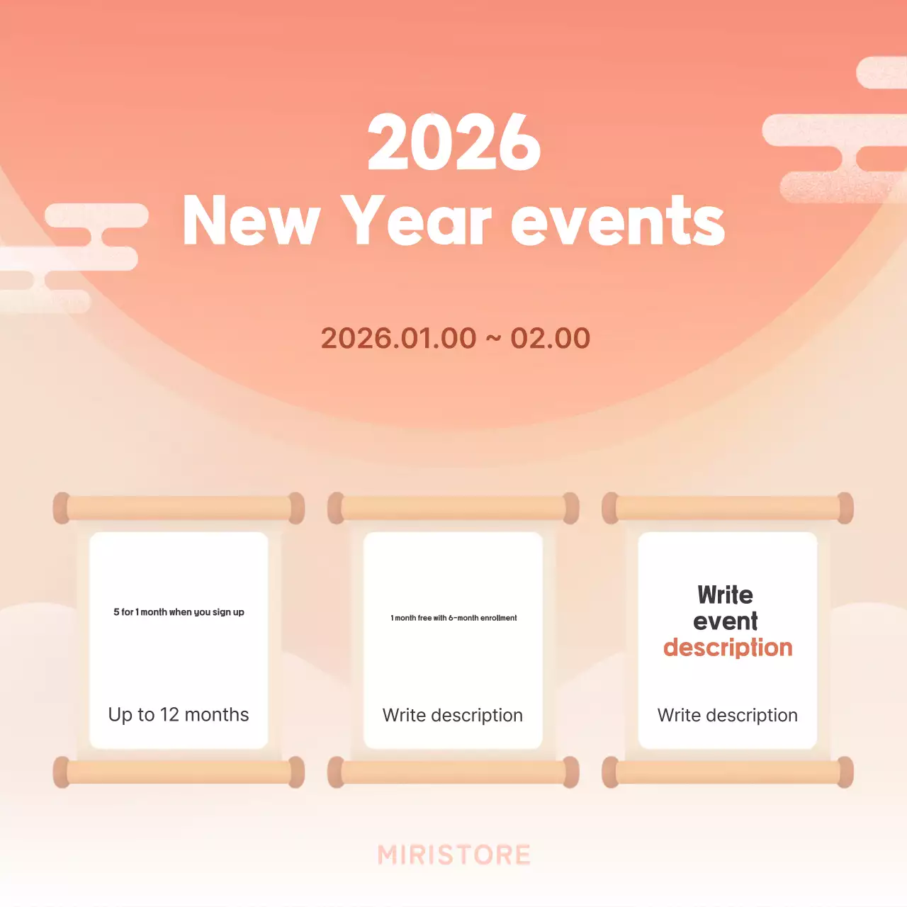 Orange Traditional New Year Promotion