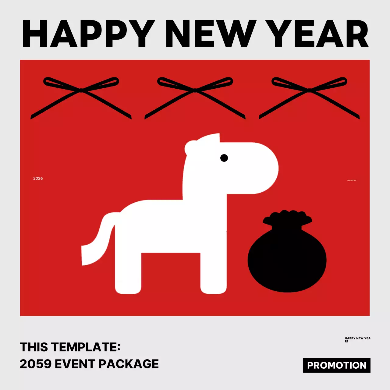 Red Simple New Year Promotion