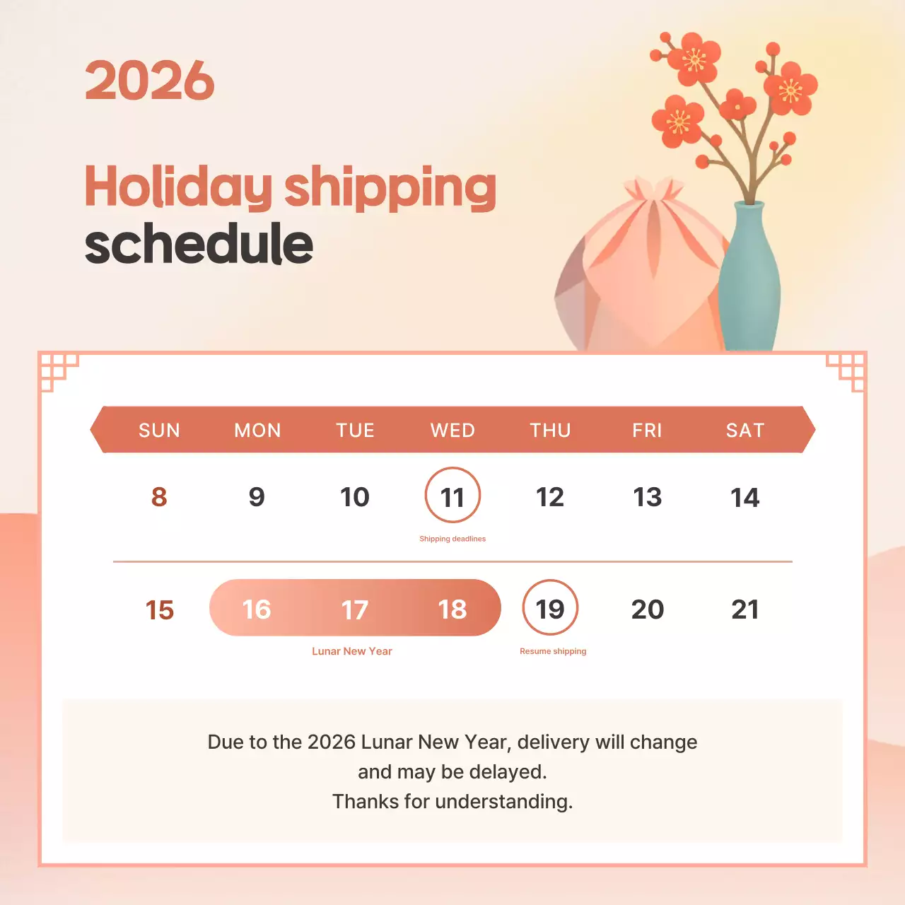 Orange Traditional New Year Promotion