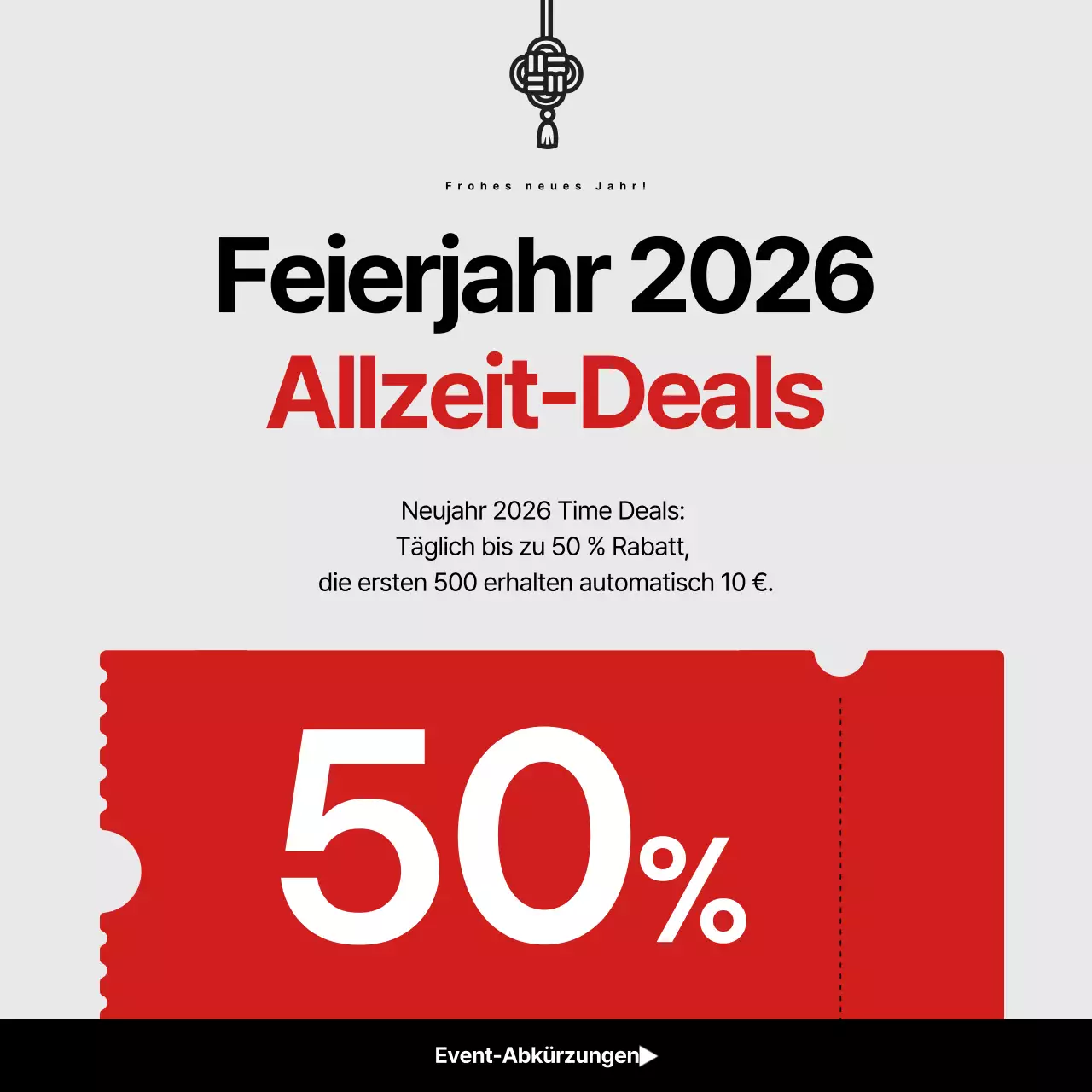 Red Simple Neujahrsaktion