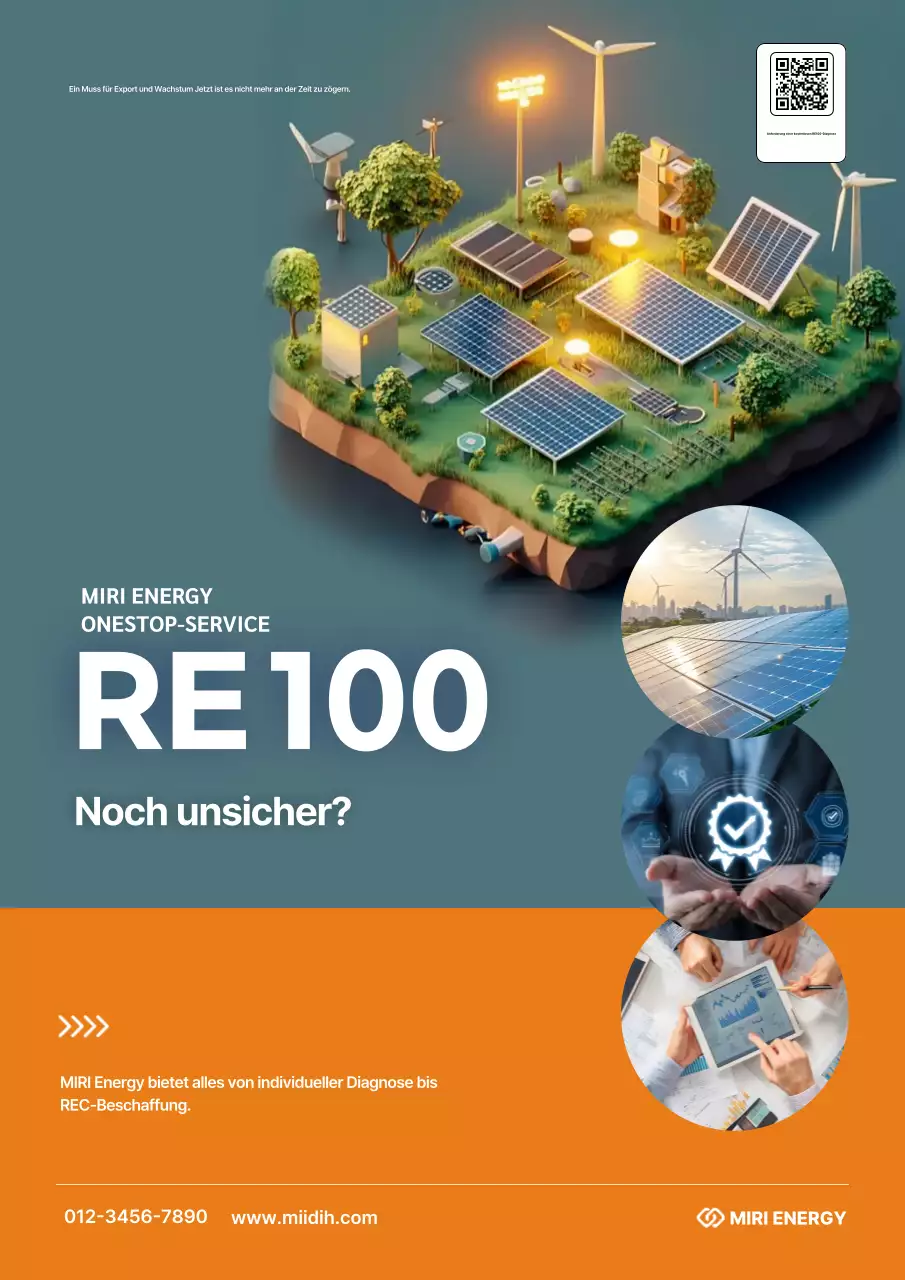 Werbung für moderne blaue Energie