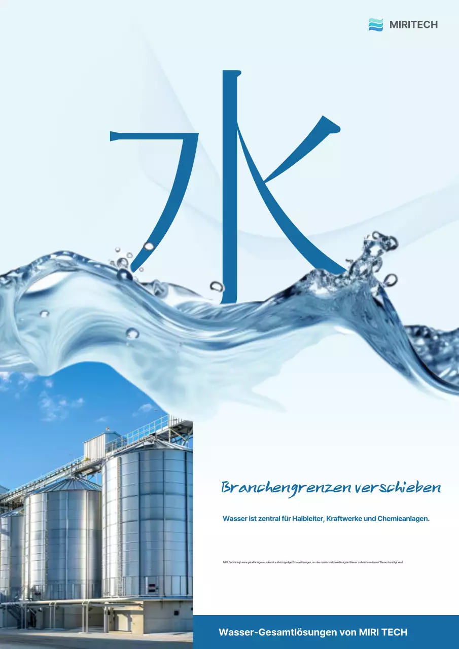 Himmelblaue moderne Industrie-Werbung