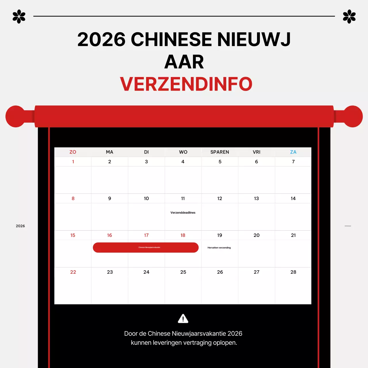 Red Simple Nieuwjaarsaanbieding
