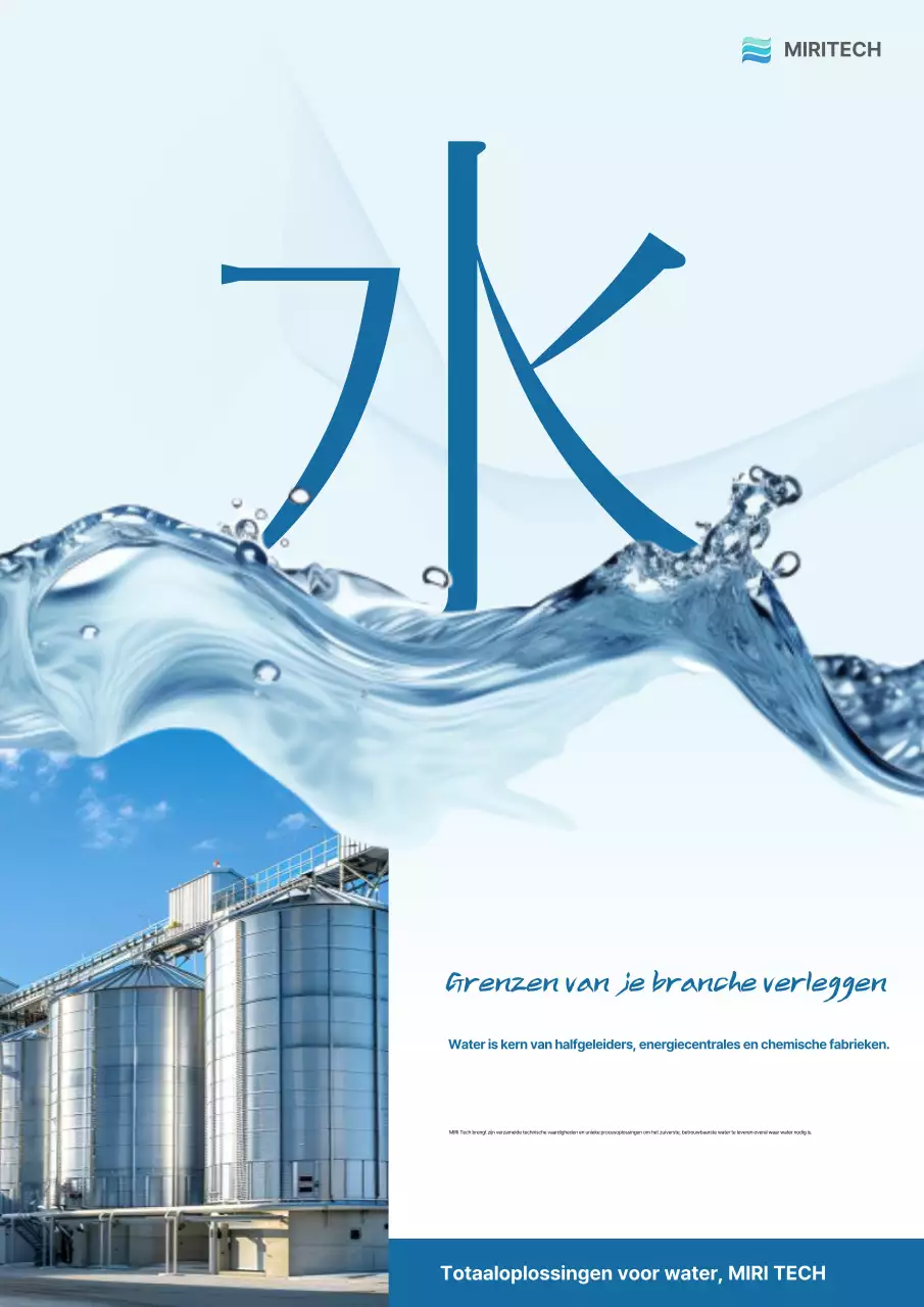 Hemelsblauwe moderne industriële reclame