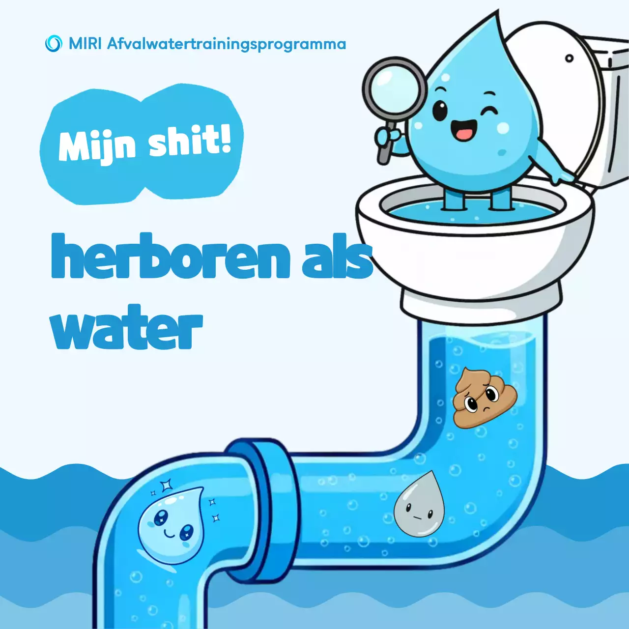 Hemelsblauw, schattig, milieueducatie