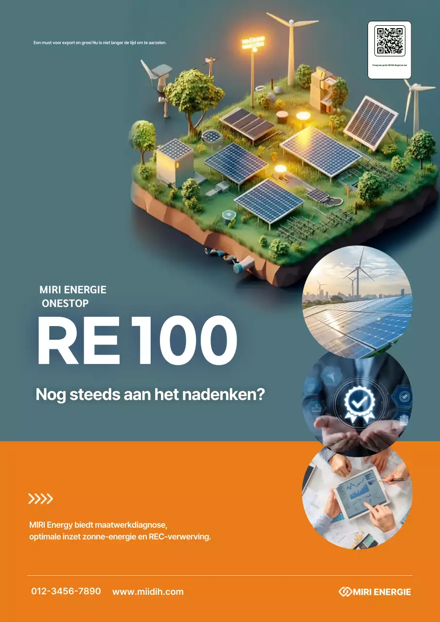 Blauwe Moderne Energie-advertentie
