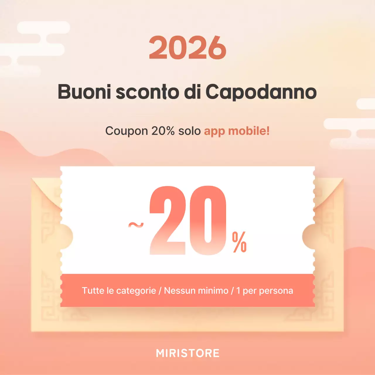 Promozione tradizionale di Capodanno arancione