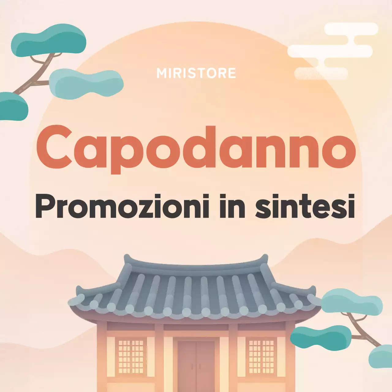 Promozione tradizionale di Capodanno arancione
