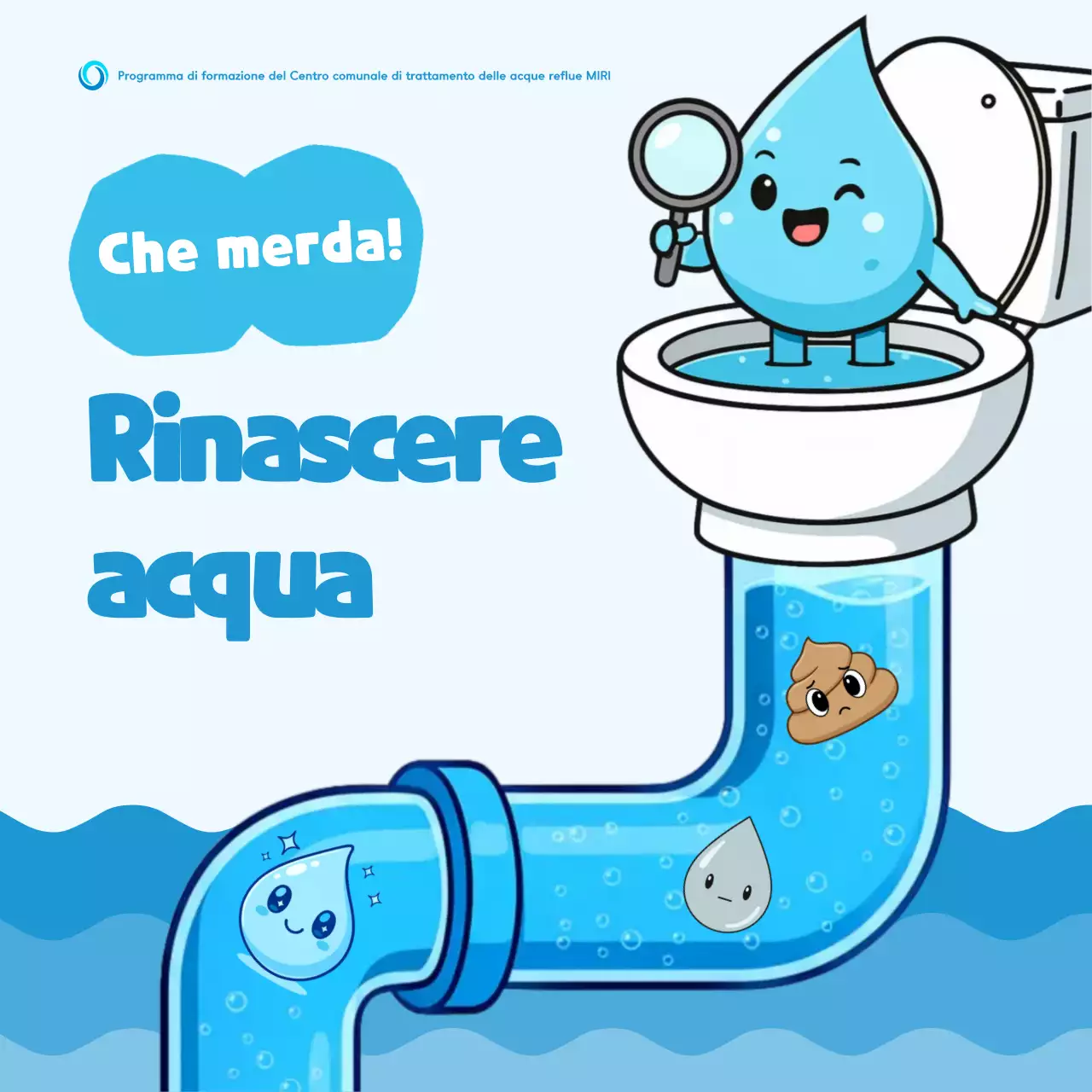 Educazione ambientale carina blu cielo