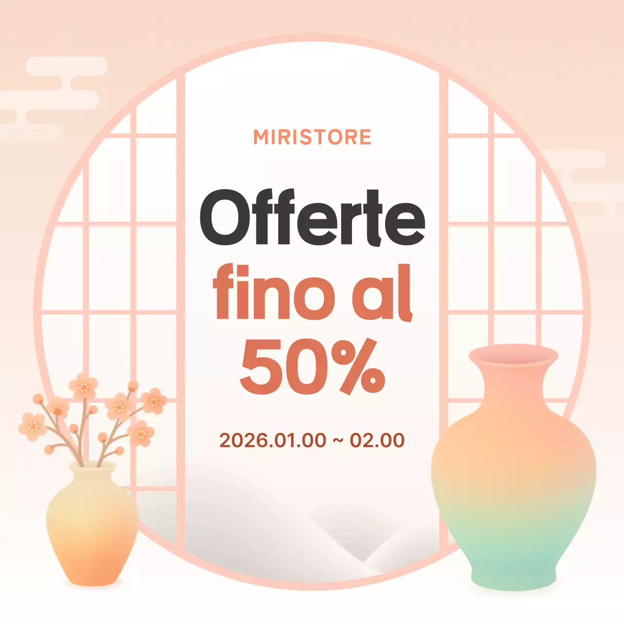 Promozione tradizionale di Capodanno arancione