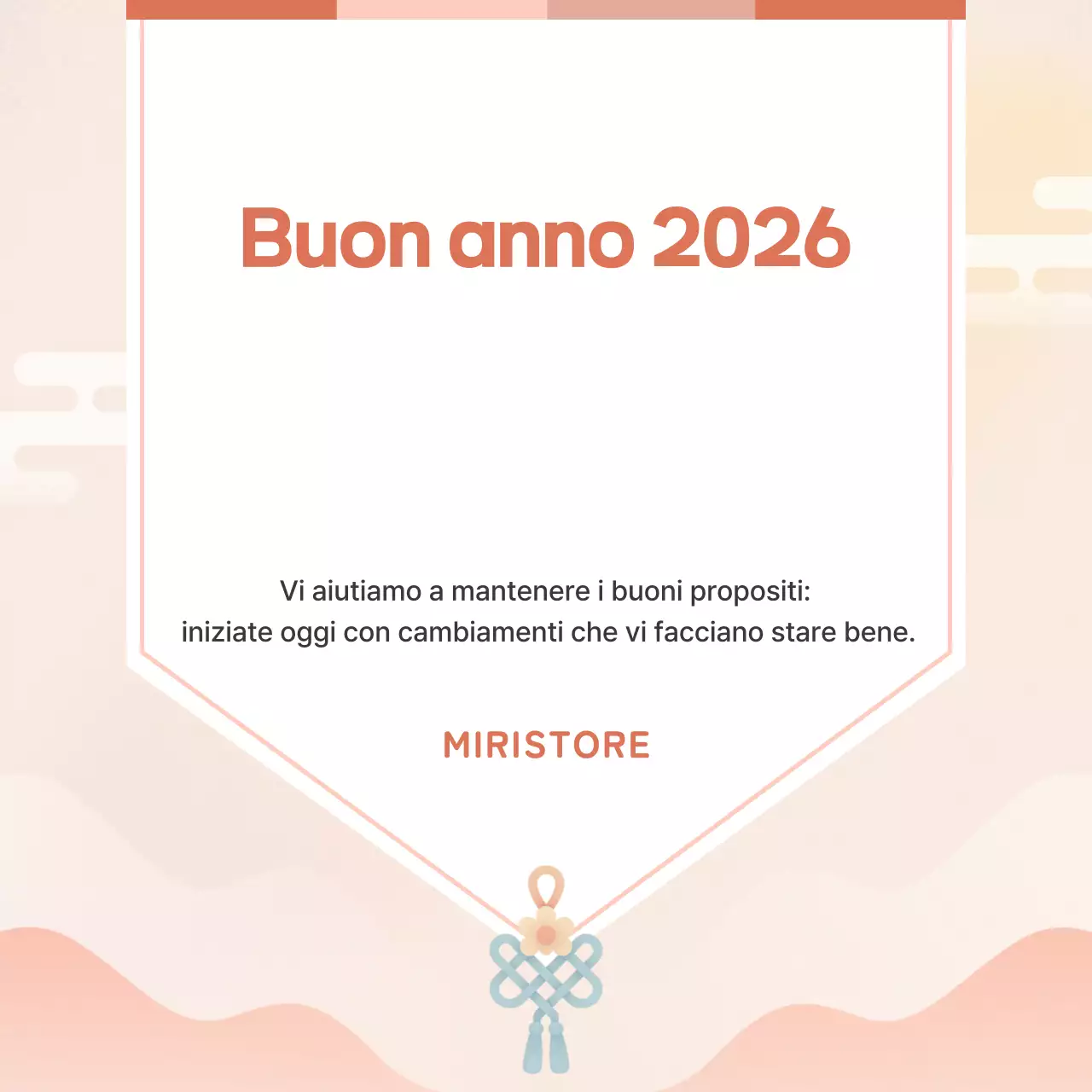 Promozione tradizionale di Capodanno arancione