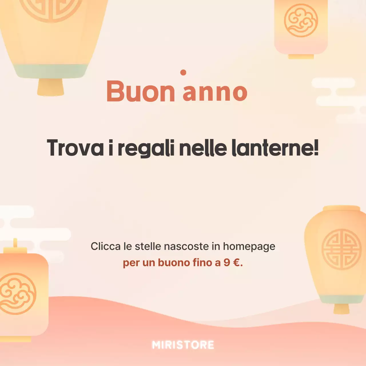 Promozione tradizionale di Capodanno arancione