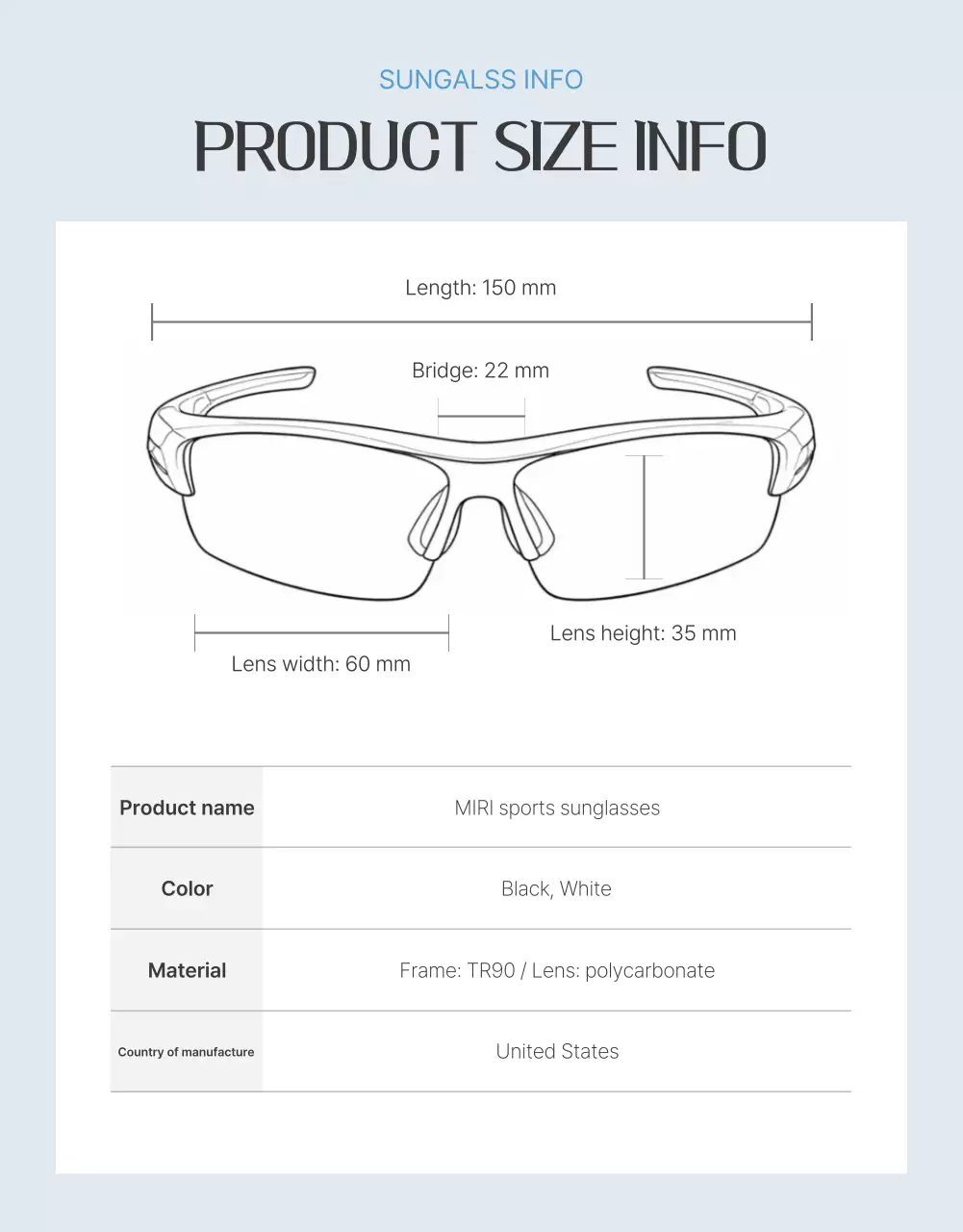 Iklan Kacamata Hitam Modern Warna Biru Langit