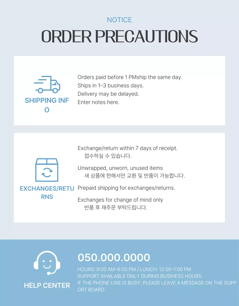 Iklan Kacamata Hitam Modern Warna Biru Langit