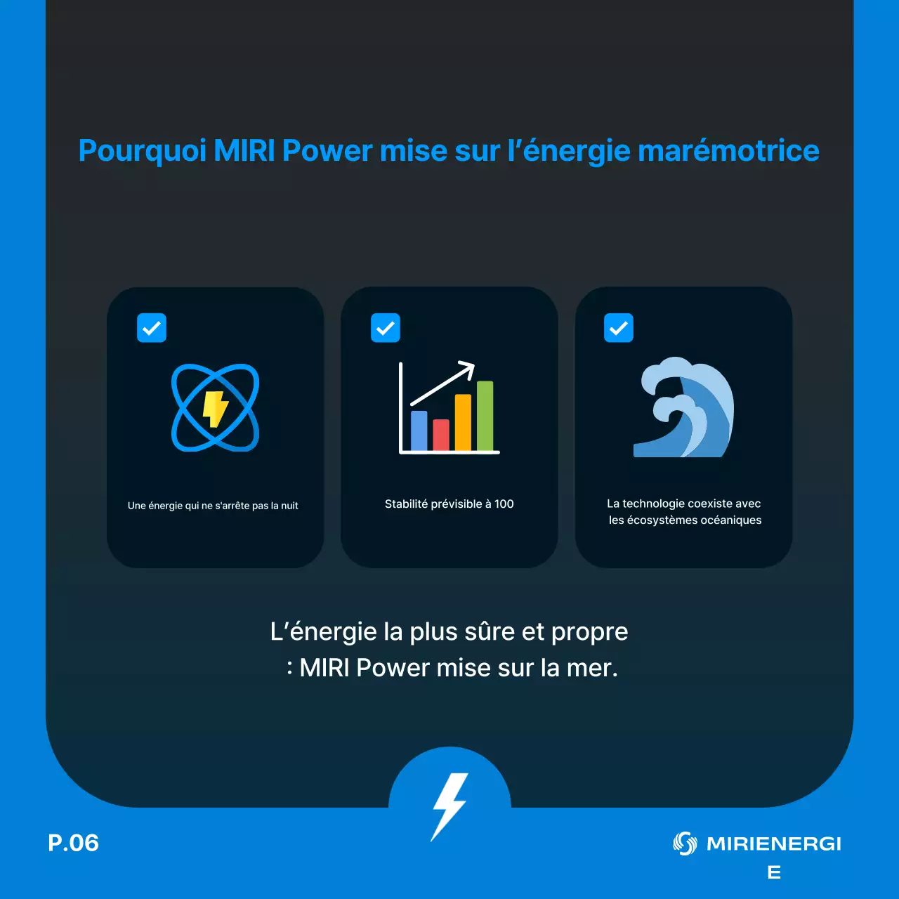 Publicité bleue moderne et écologique