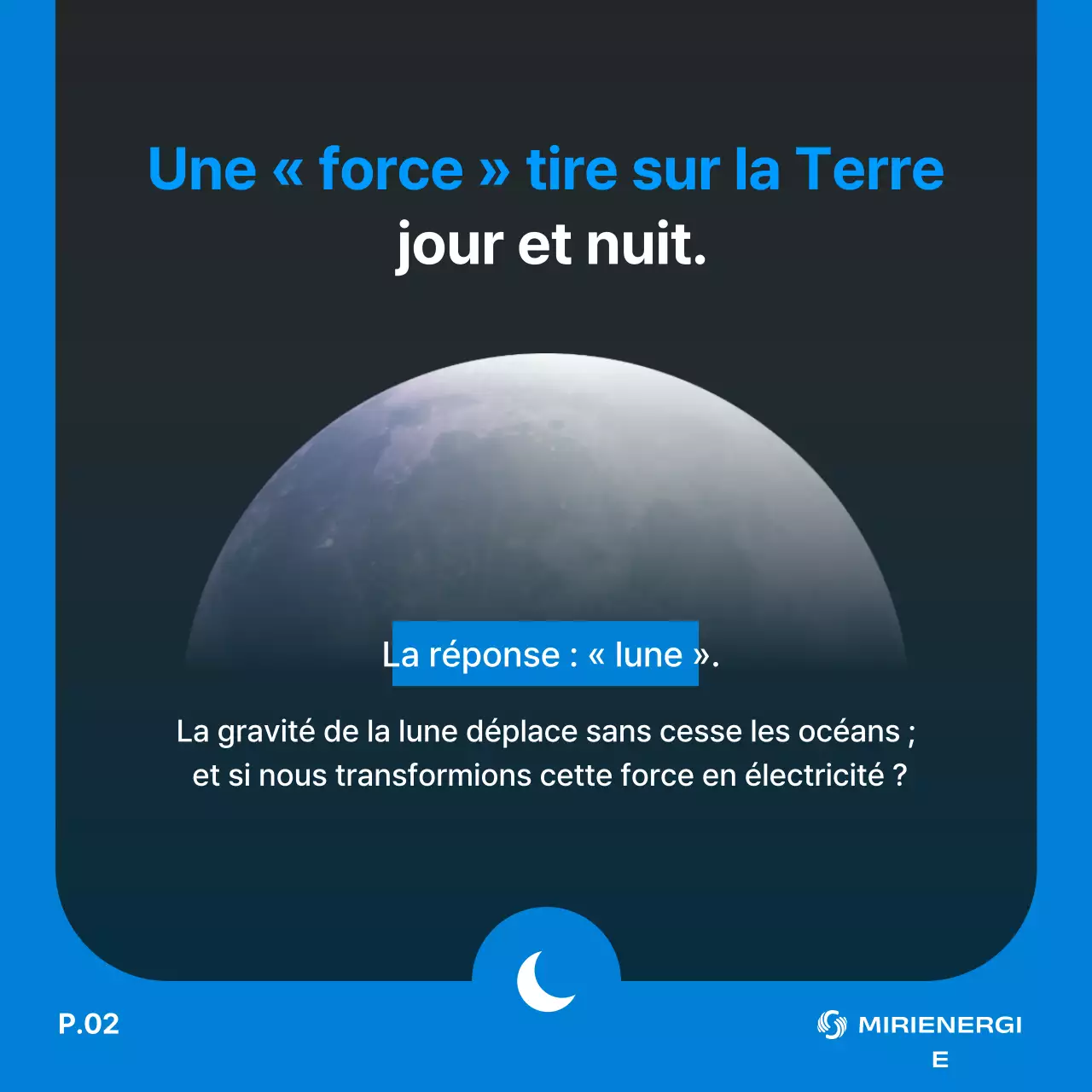 Publicité bleue moderne et écologique