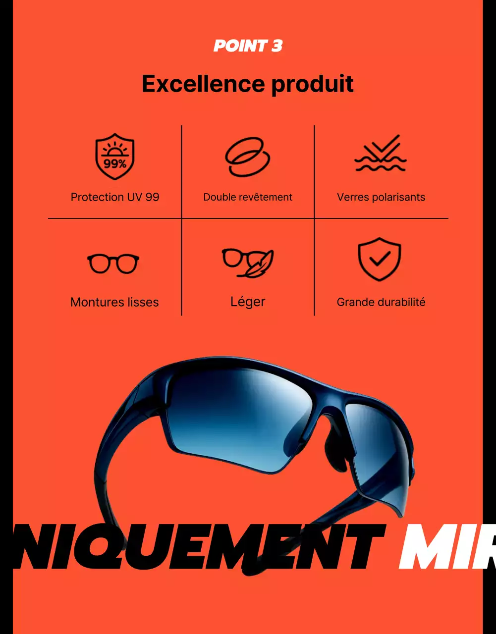 Publicité sportive moderne noire