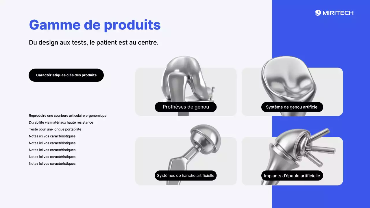 Présentation des produits Blue Modern Medical Devices