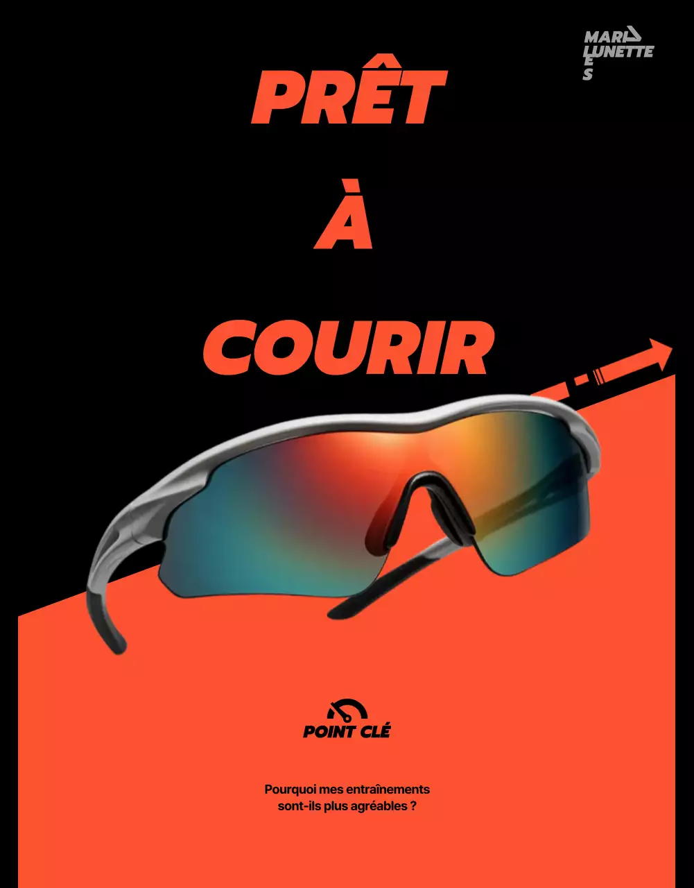 Publicité sportive moderne noire