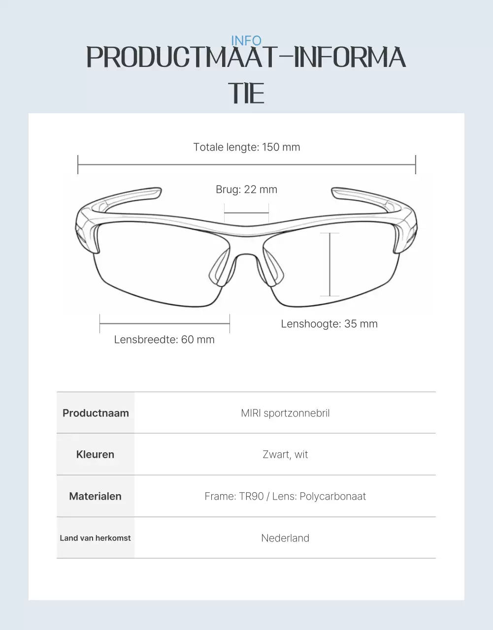 Sky Blue moderne zonnebrillen advertentie