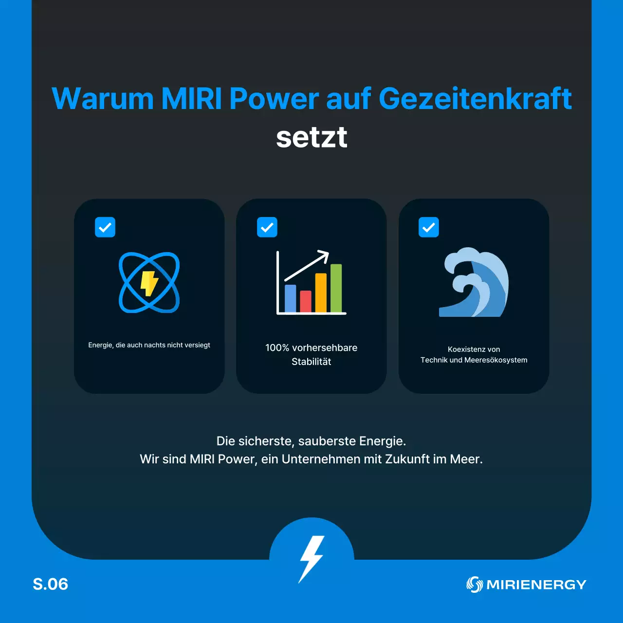 Blaue, moderne, umweltfreundliche Werbung