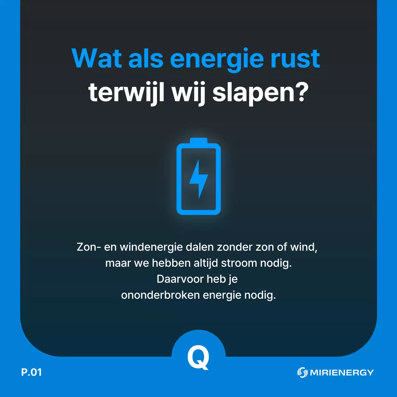 Blauwe, moderne, milieuvriendelijke reclame
