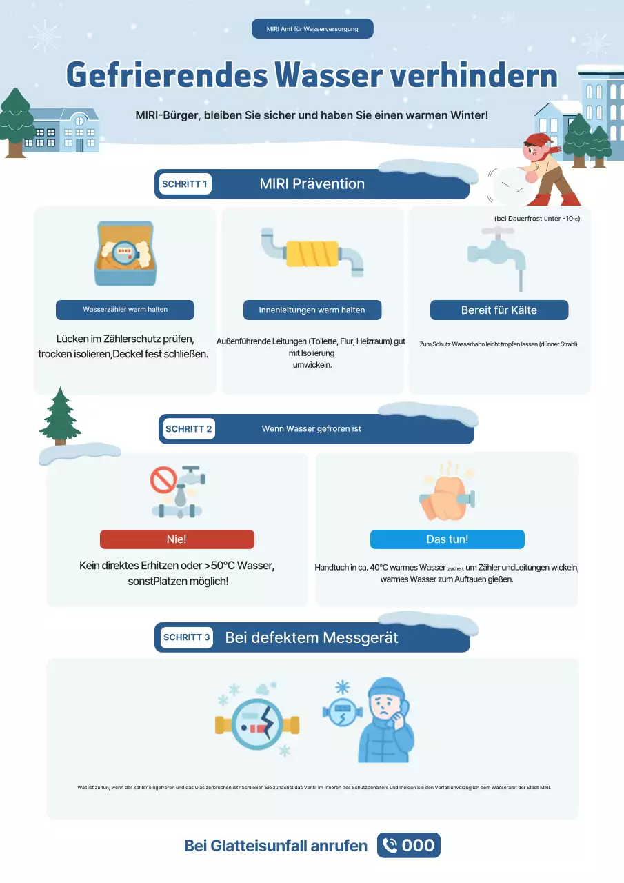 Sky Blue Clean Winter Safety Guide