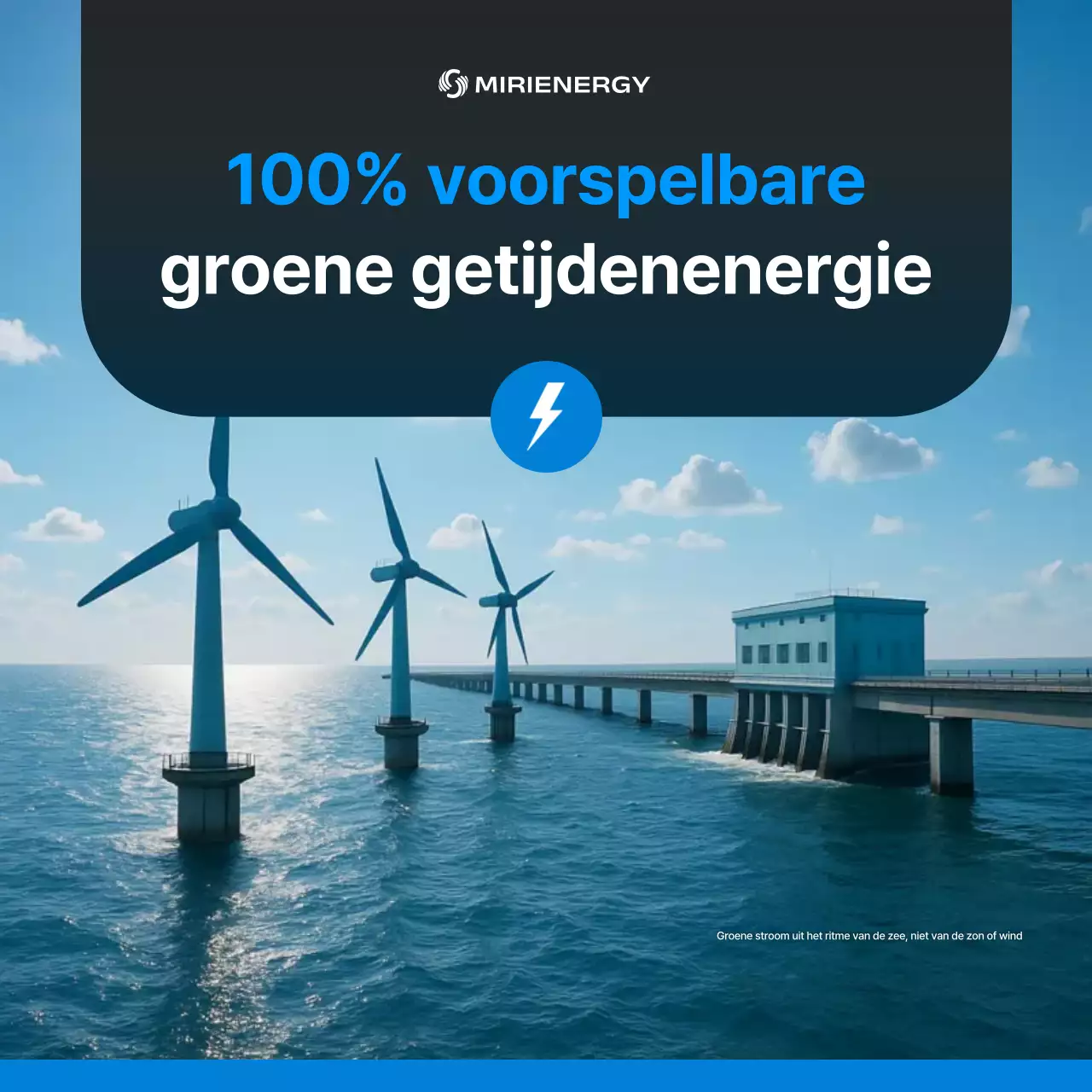 Blauwe, moderne, milieuvriendelijke reclame