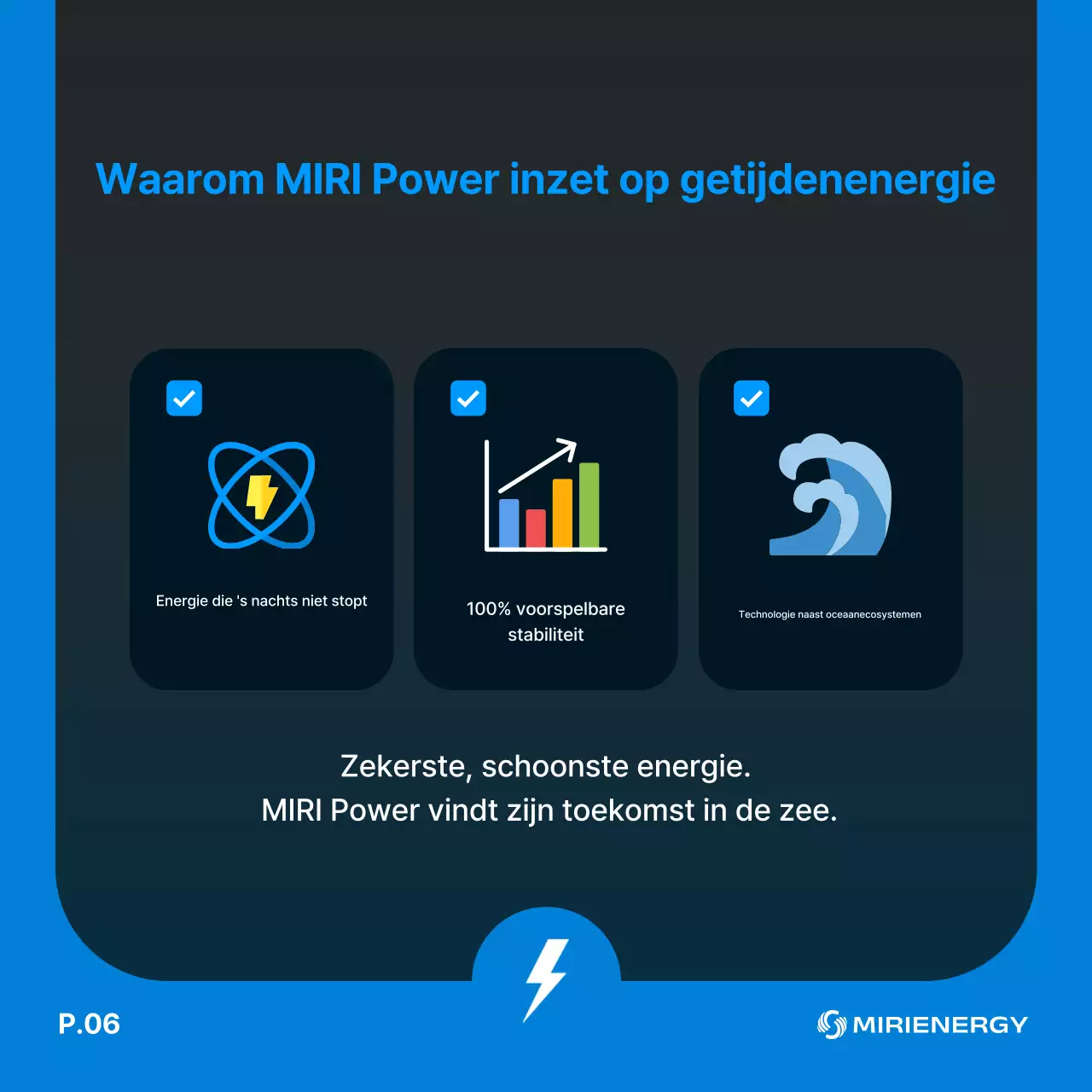 Blauwe, moderne, milieuvriendelijke reclame