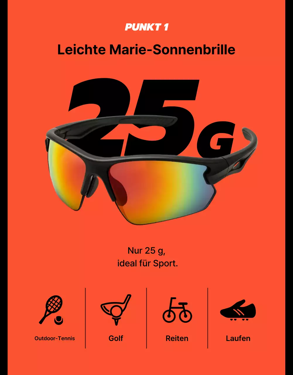 Schwarze moderne Sportwerbung