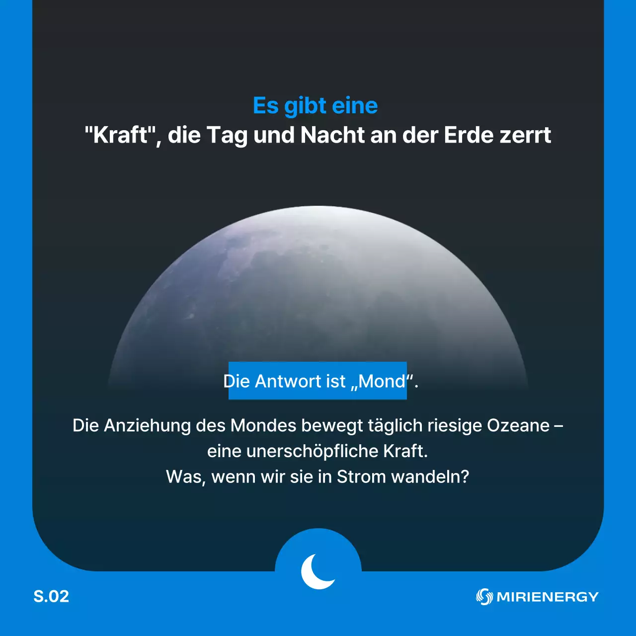 Blaue, moderne, umweltfreundliche Werbung