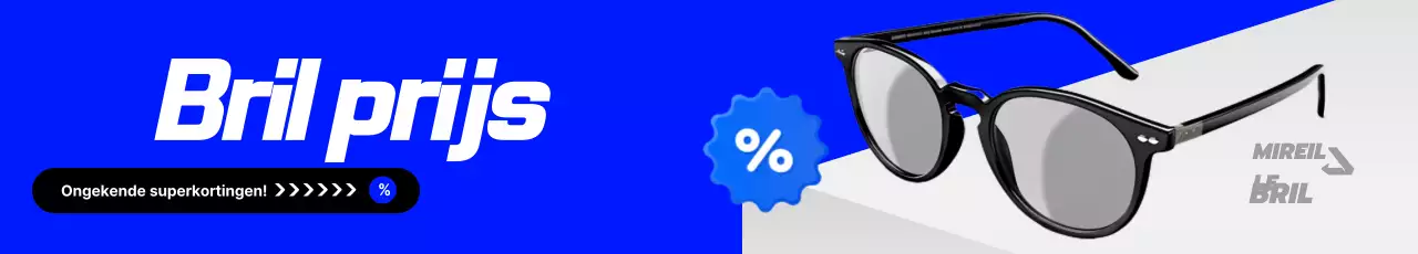Reclame voor moderne blauwe brillen