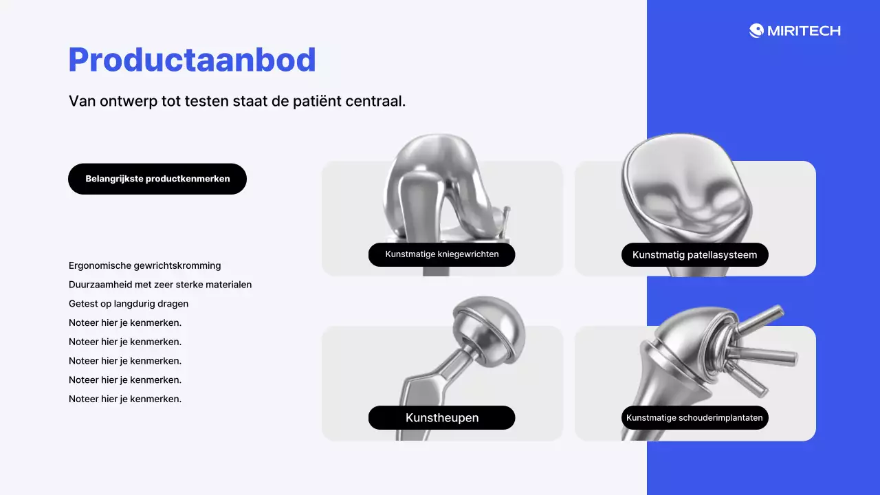 Introductie van Blue Modern medische hulpmiddelen.