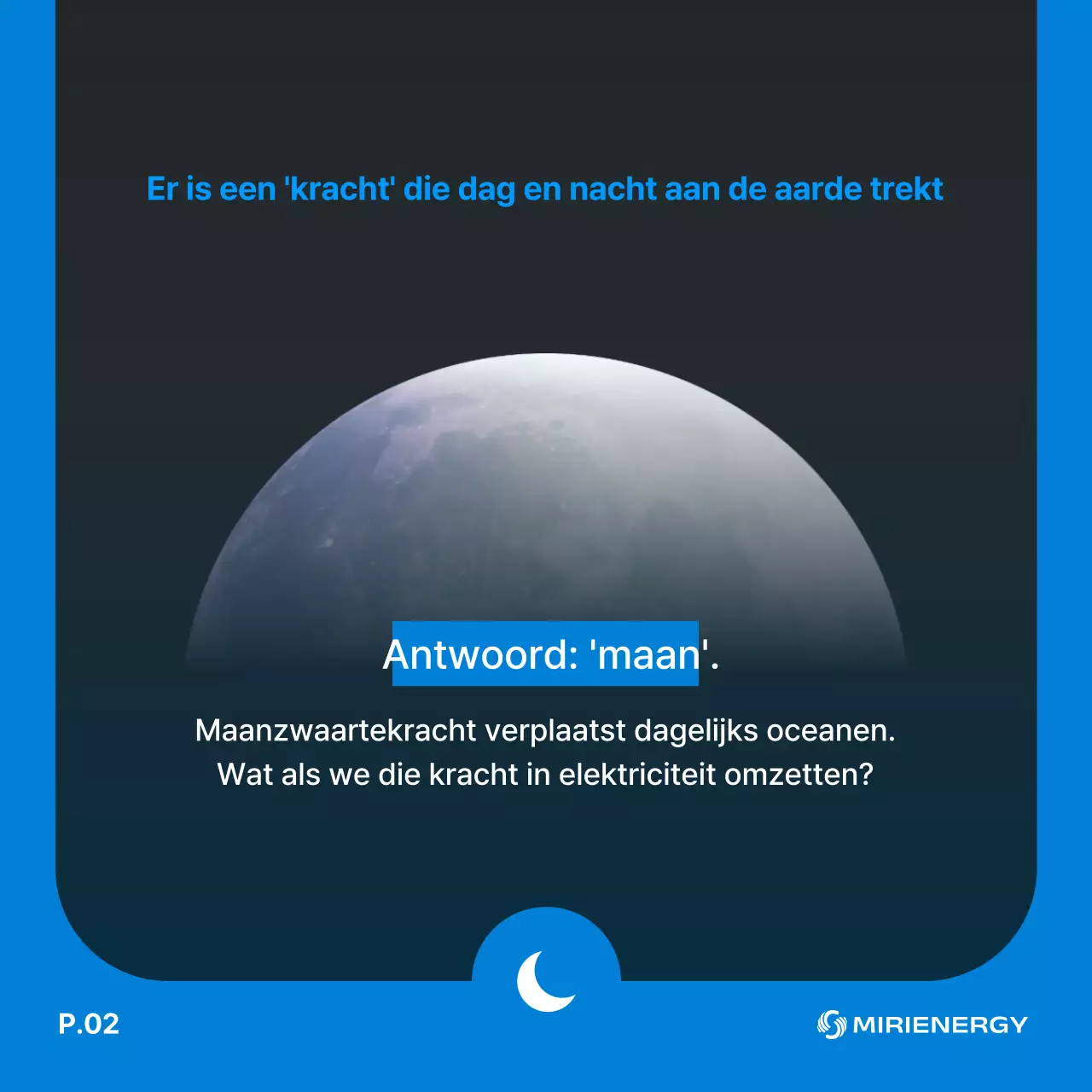 Blauwe, moderne, milieuvriendelijke reclame
