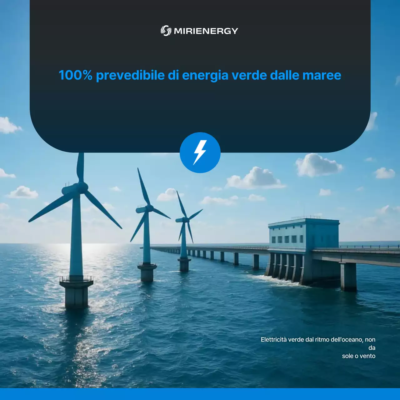 Pubblicità ecologica moderna blu