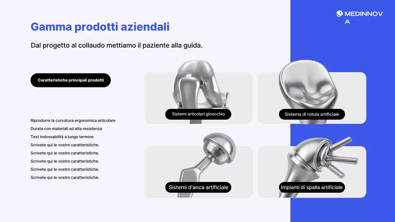 Presentazione dei prodotti Blue Modern Medical Device