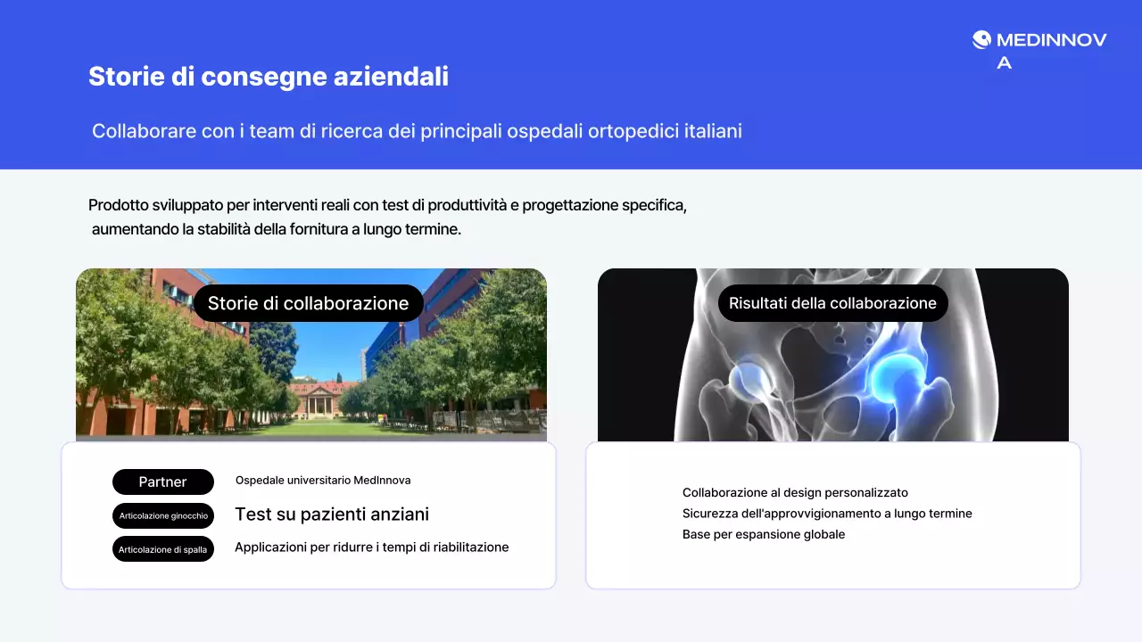 Presentazione dei prodotti Blue Modern Medical Device