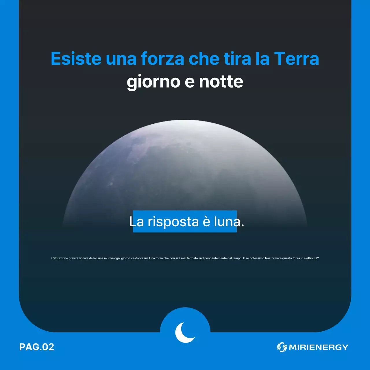 Pubblicità ecologica moderna blu
