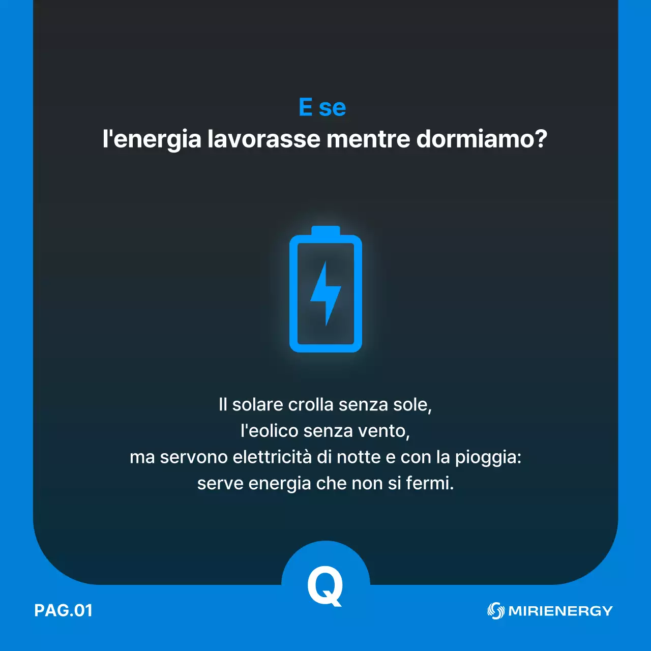 Pubblicità ecologica moderna blu