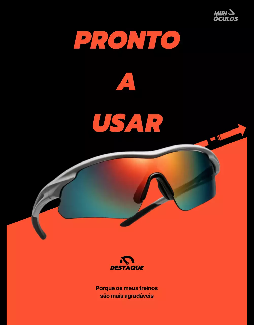 Anúncio de Esportes Modernos em Preto