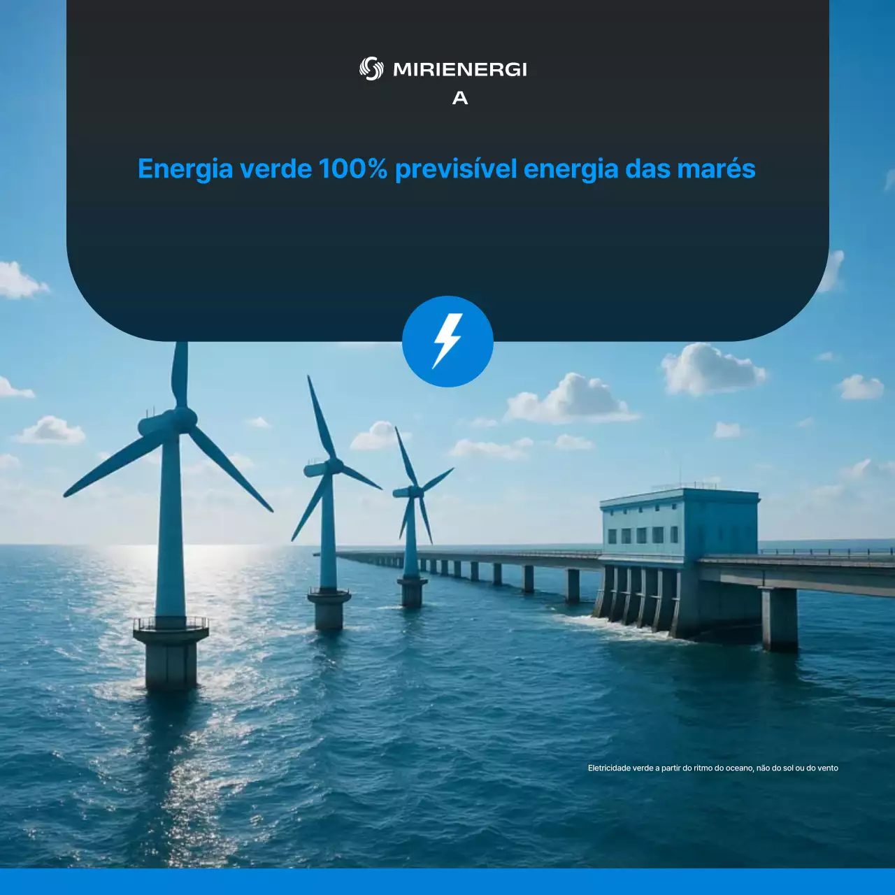 Publicidade moderna e ecológica em azul