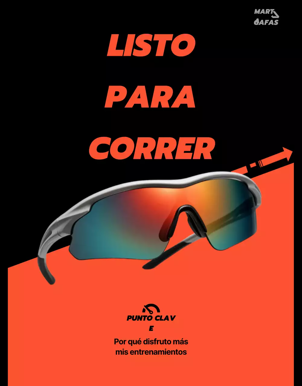 Anuncio deportivo moderno negro