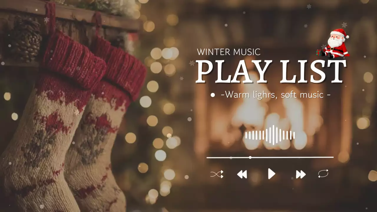 갈색 빈티지 겨울 음악 플레이리스트