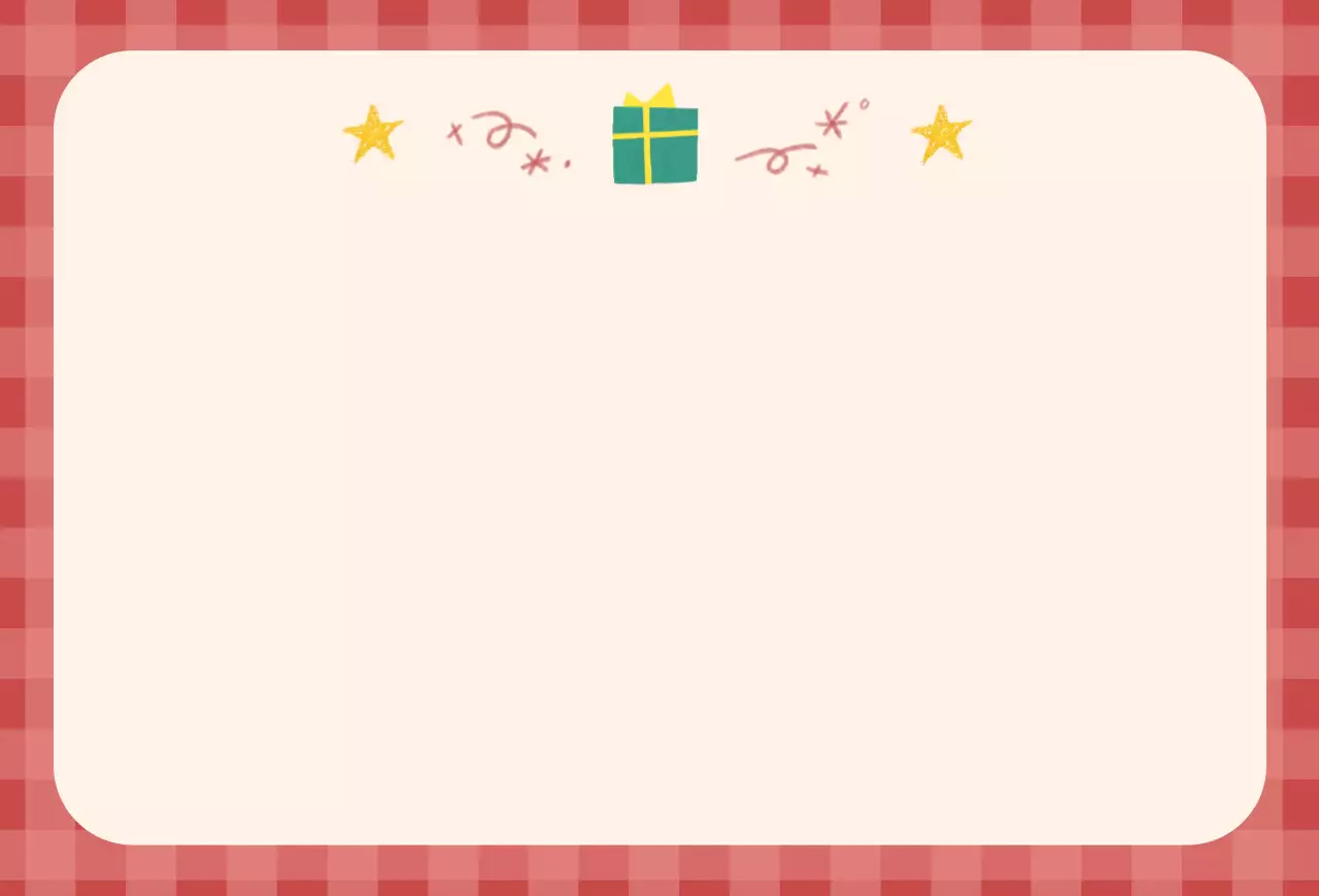 빨강 아기자기한 겨울 체크 레터