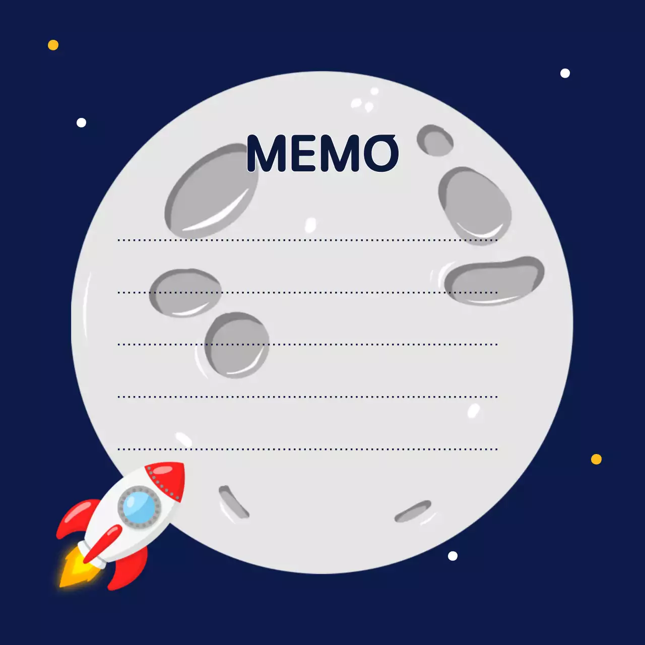 남색 심플 우주 엽서